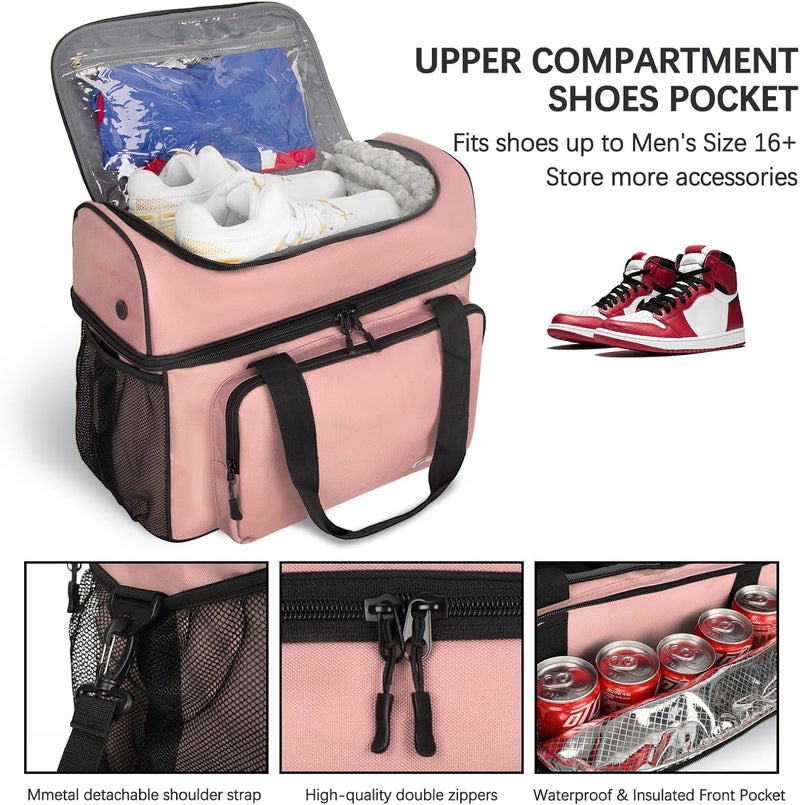 Goloni 2 Balls Bowling Bag with Ball Holder - Fits Bowling Shoes Up to Mens Size 16 and Accessories - Image 3